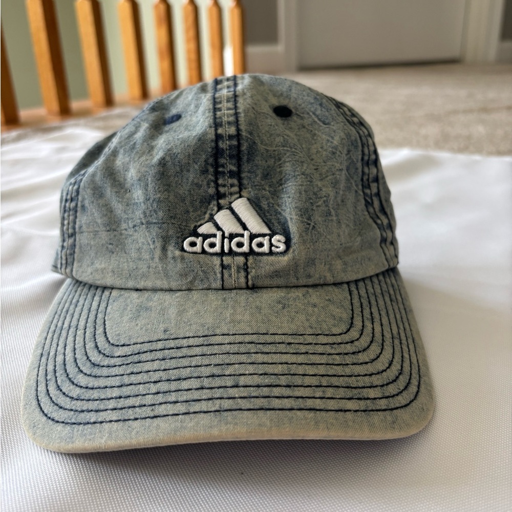 adidas Washed Light Denim-Style Baseball Hat